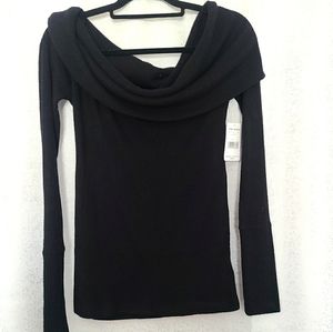 Free People Black OTS Sweater